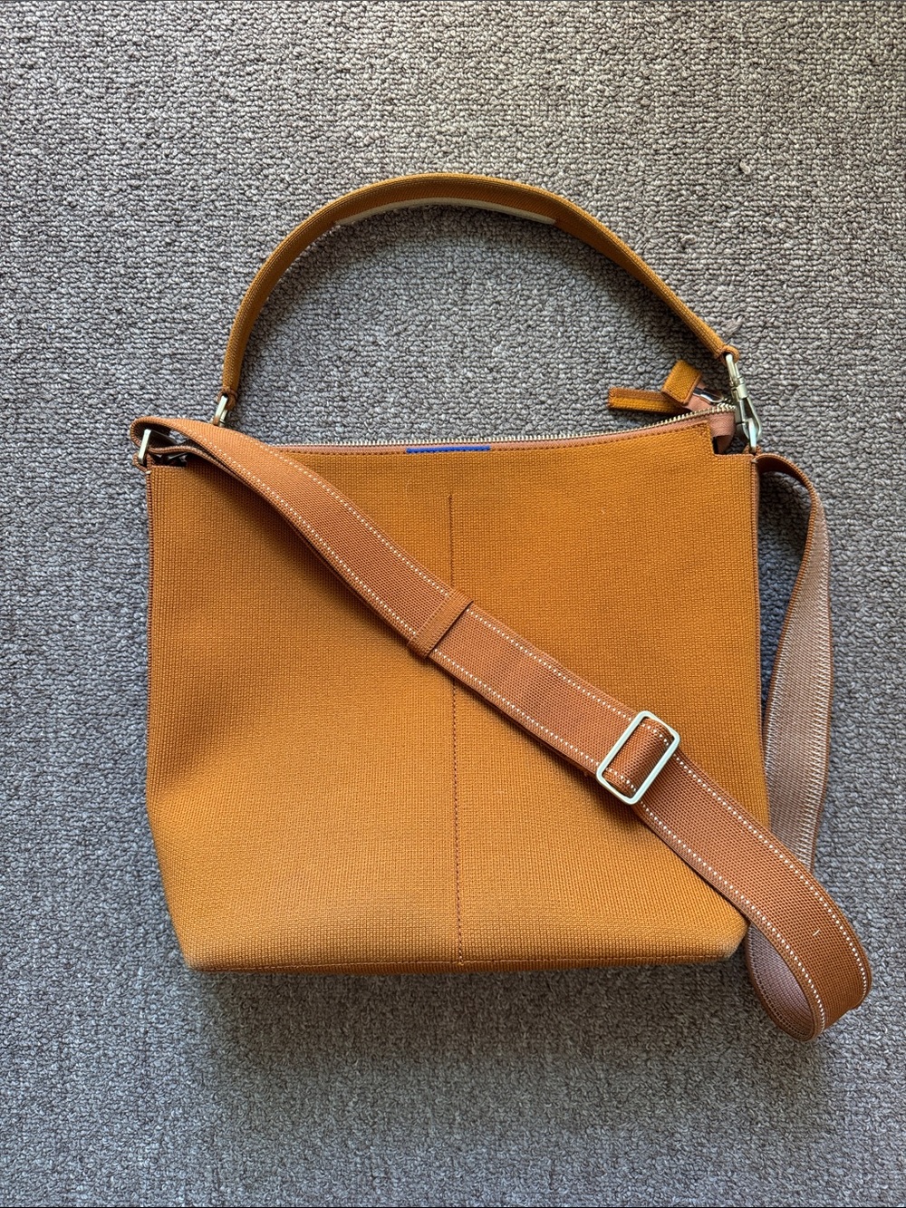 Women’s Canvas Shoulder Bag in Camel Brown - Unbranded
